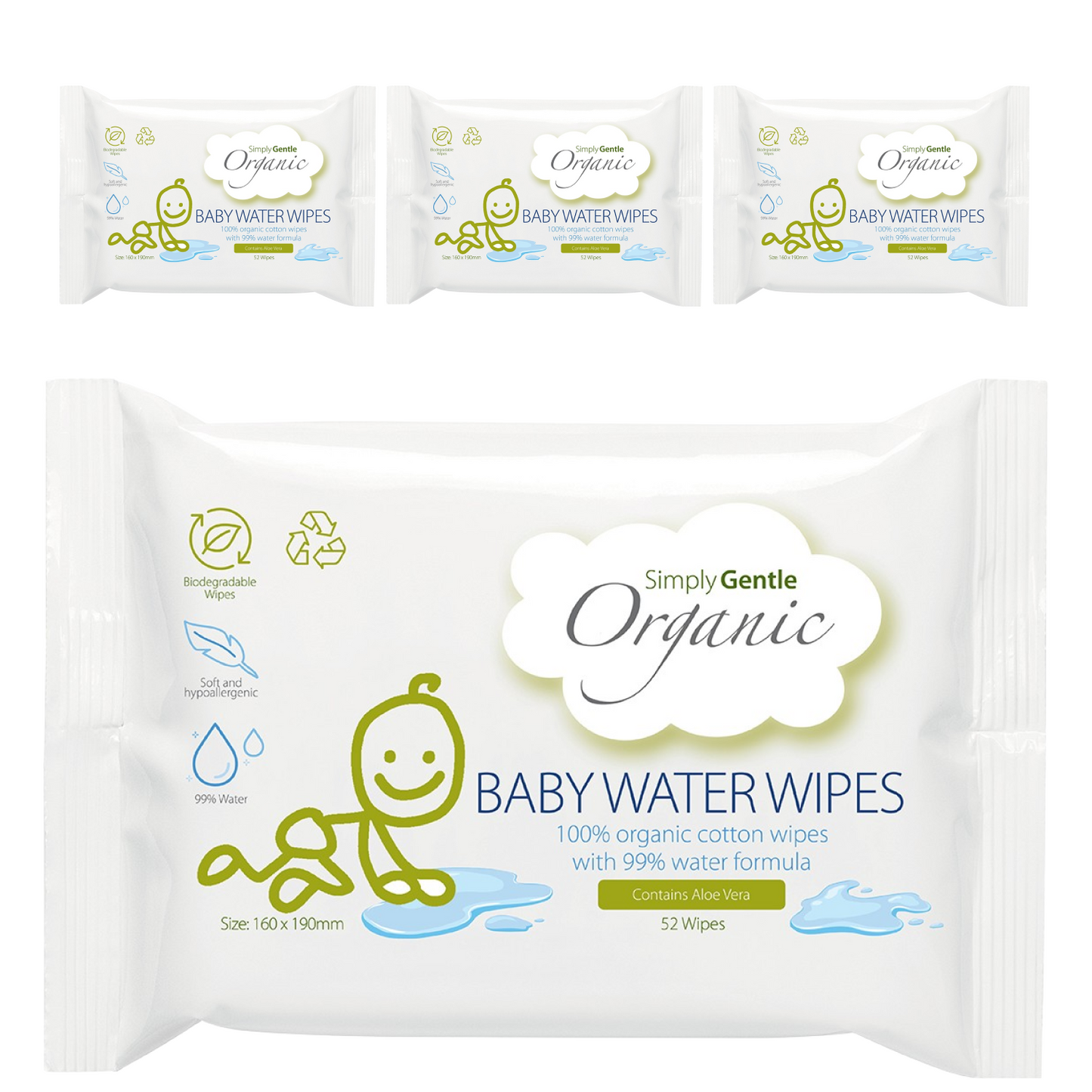 Simply Gentle Organic Baby Water Wipes