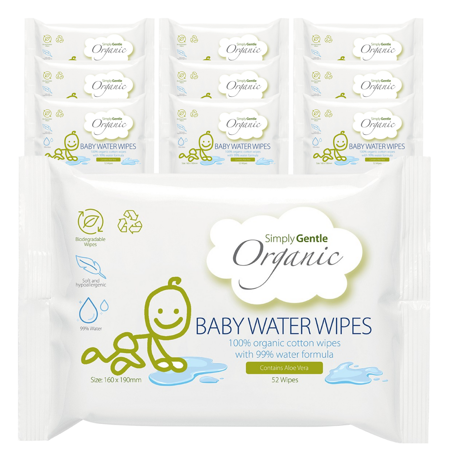 Simply Gentle Organic Baby Water Wipes