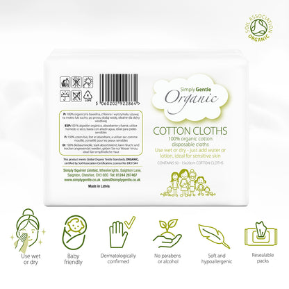 Simply Gentle Organic Cotton Cloths