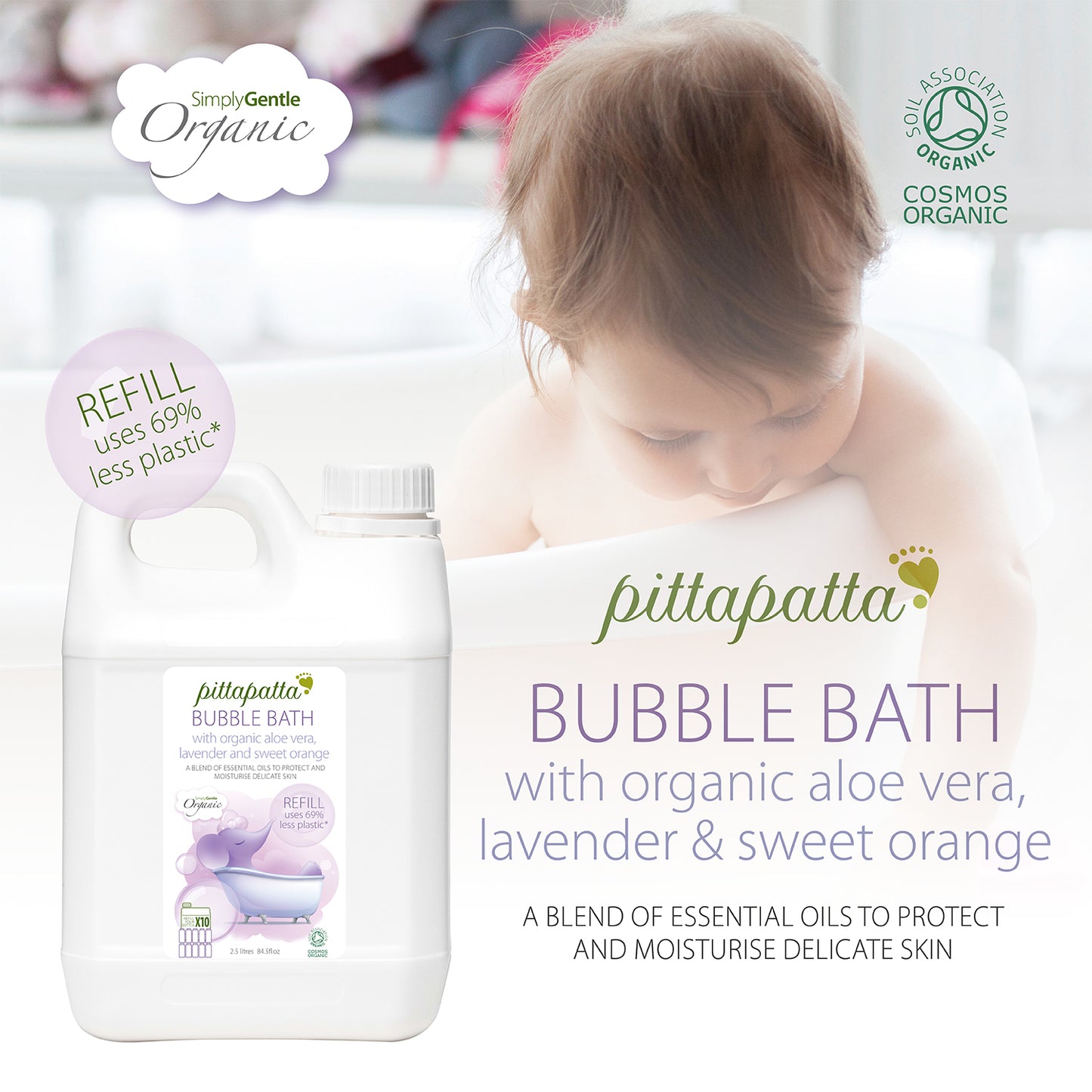 Pittapatta Bubble Bath 2.5Lt refill