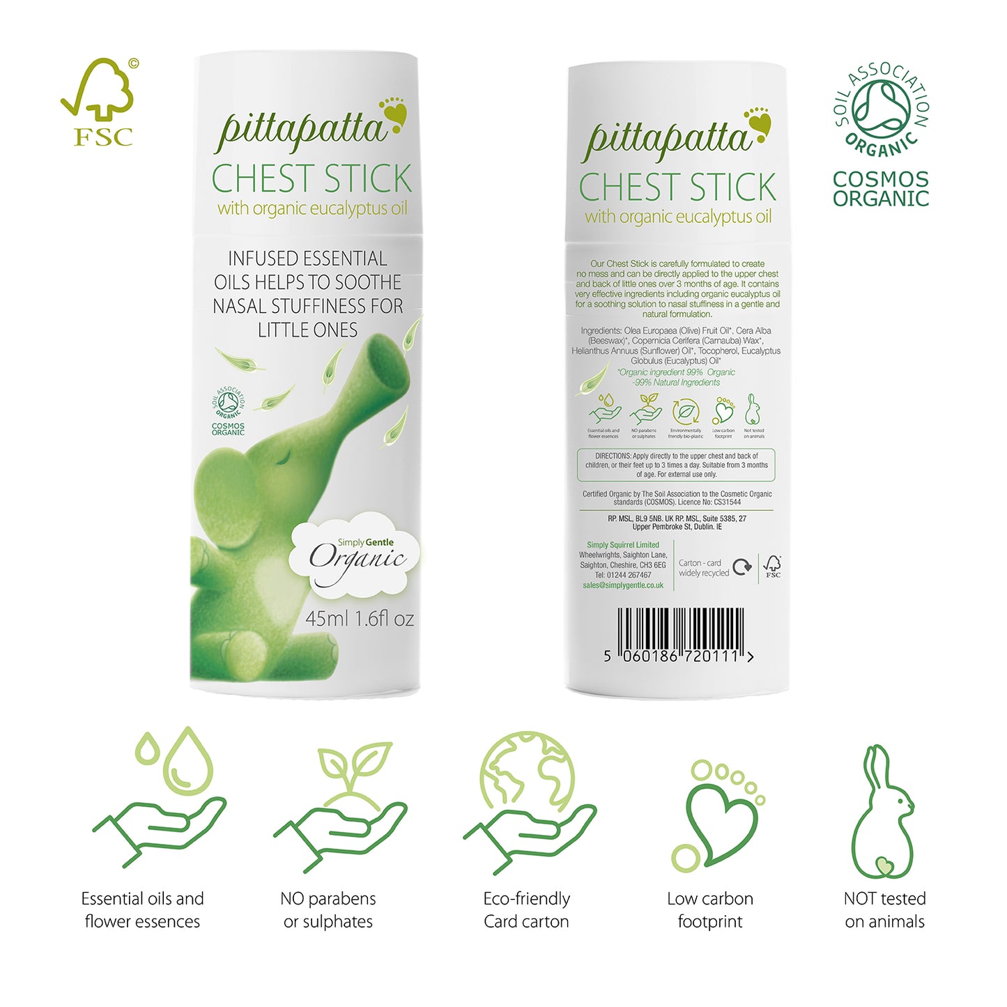 Pittapatta Organic Chest Stick