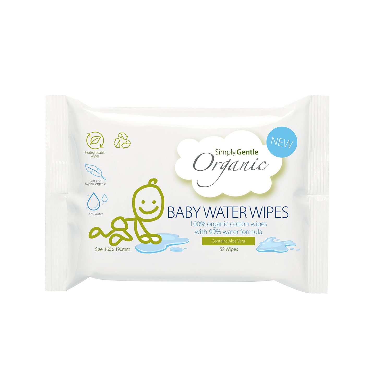 Simply Gentle Organic Baby Water Wipes