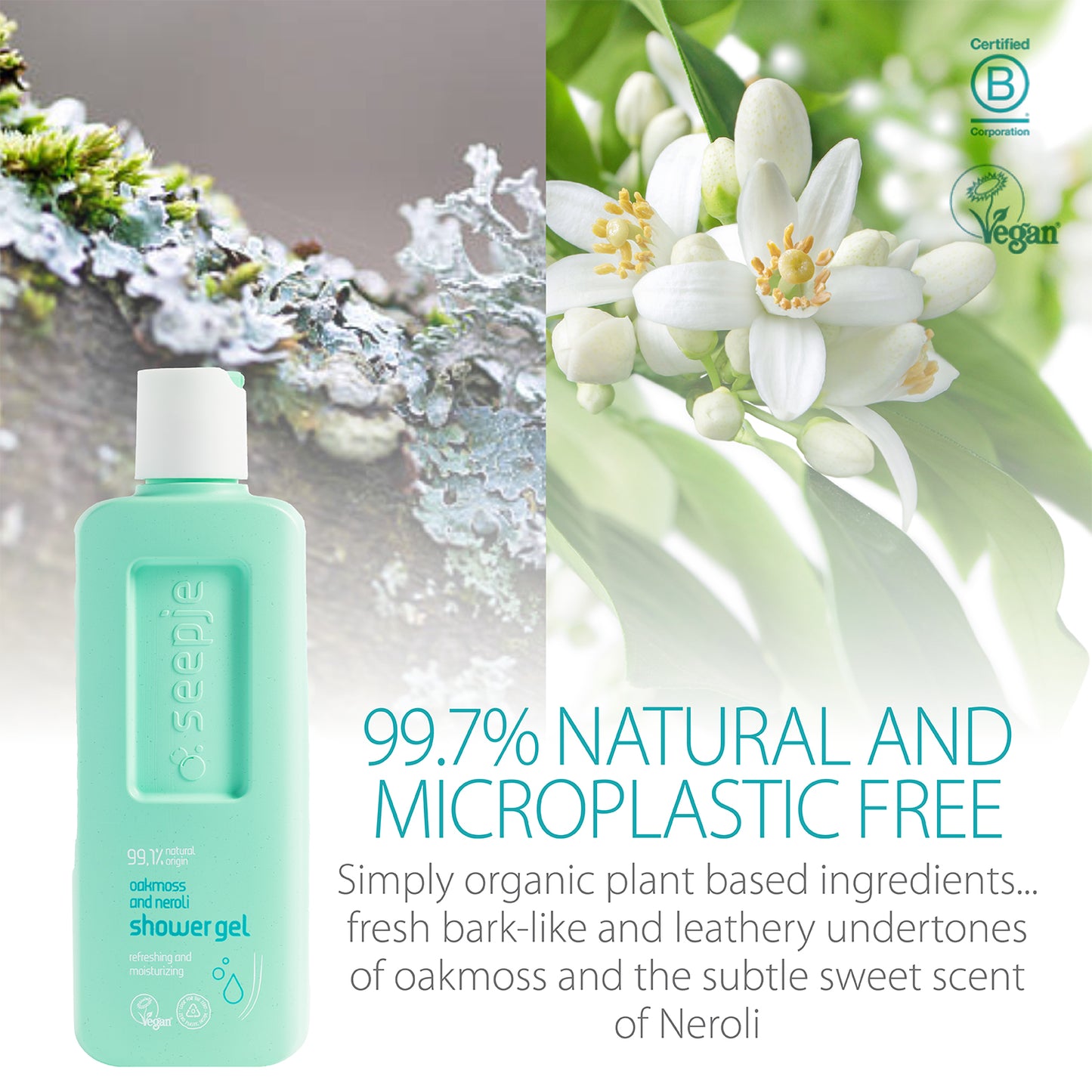 Soaply Oakmoss and Neroli Shower Gel - 300ml