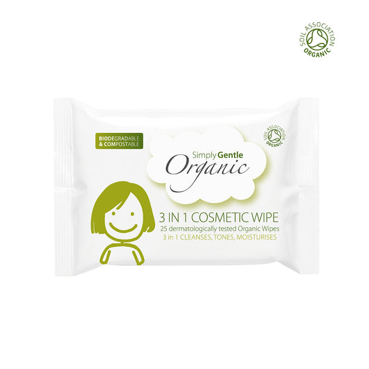 Simply Gentle Organic 3 in 1 Cosmetic Wipes