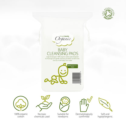 Simply Gentle Organic Baby Cotton Cleansing Pads