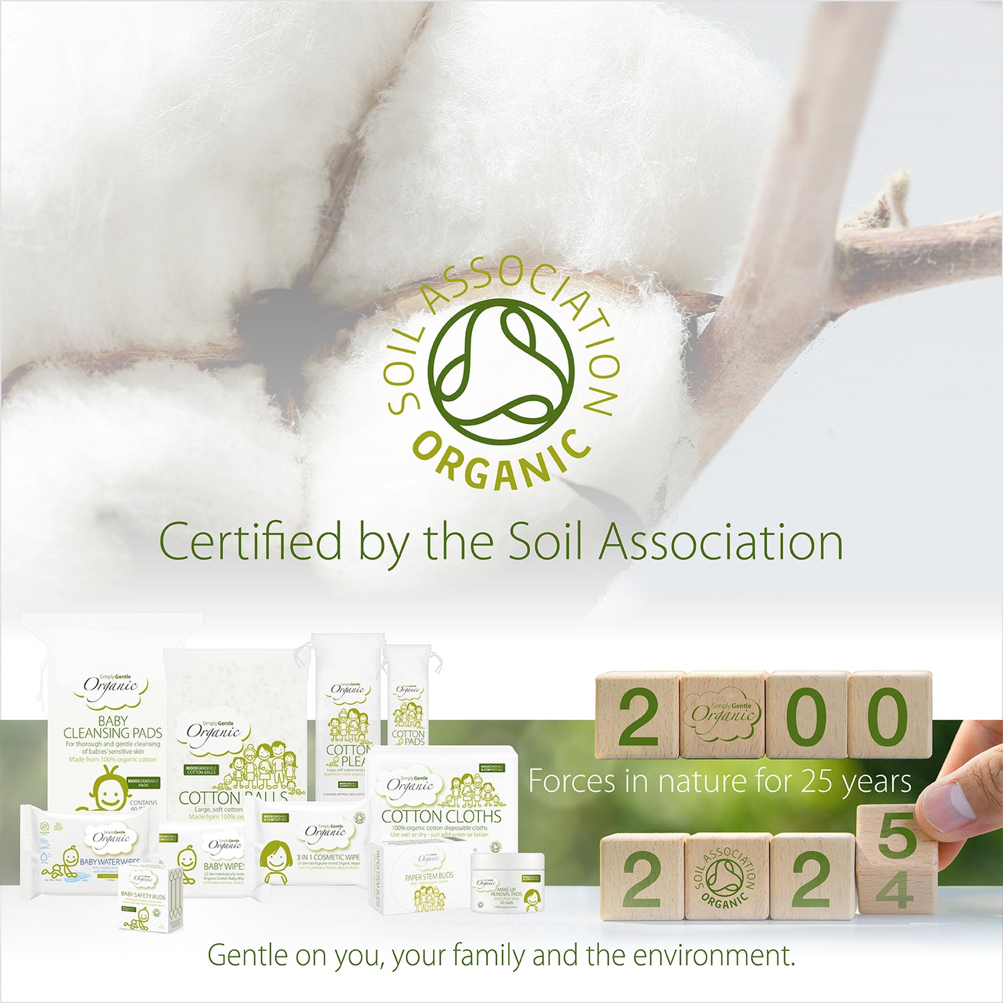 Simply Gentle Organic Baby Cotton Cleansing Pads