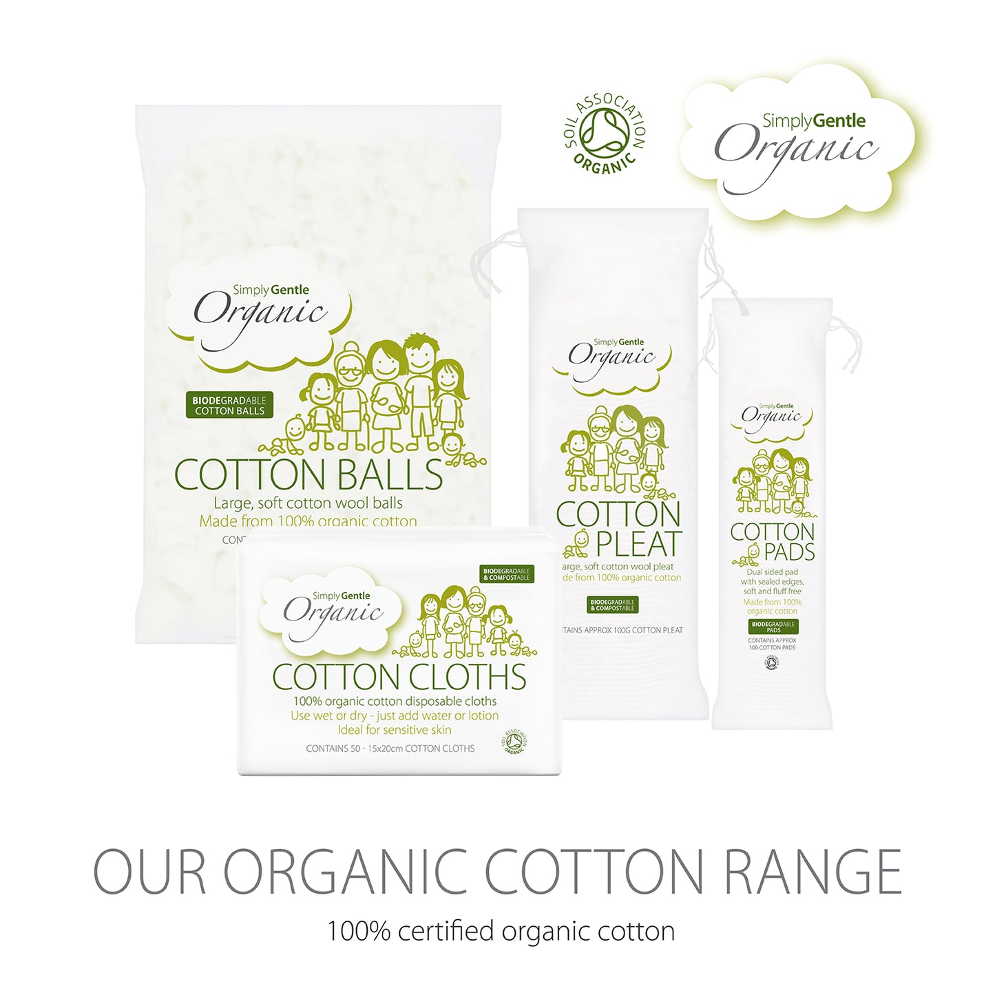 Simply Gentle Organic Cotton Pads